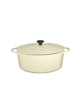 Bratentopf oval, 35 cm creme,
