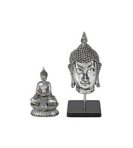 Buddha silber 11x7x18cm