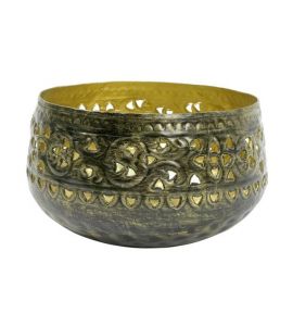Deko-Schale 13,5x21 antik gold