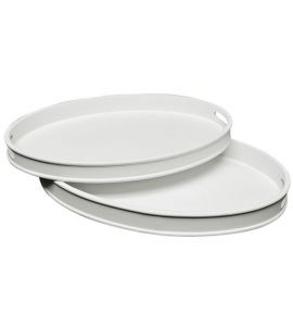 Dekotablett oval 2er Satz