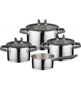 Elo Edelstahl Topfset Black Pearl 4 tlg.