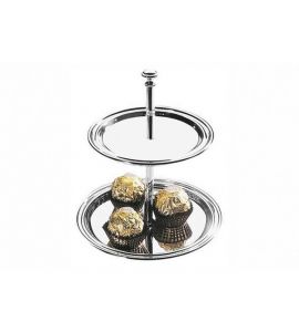 Etagere Metall verchromt H16 cm