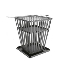 Feuerkorb eckig m.Grillrost