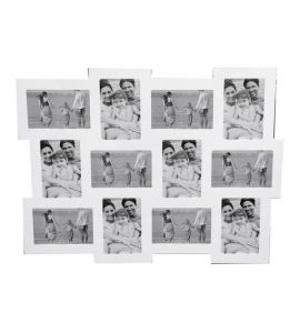 Fotorahmen f.12 Fotos weiß