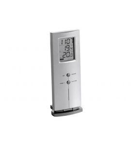Funk-Thermometer Logo silber