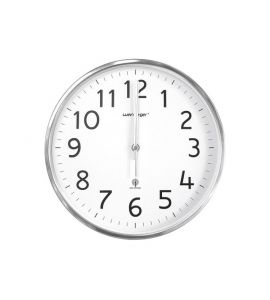 Funk-Wanduhr Metall silber