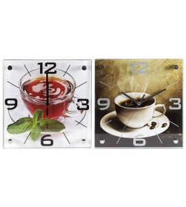 Funk-Wanduhren Kaffee+Tee