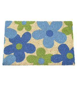 Fußmatte Blumen tür/bl 40x60cm