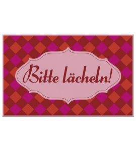 Fußmatte lächeln! rot 50x80cm