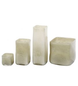 Glasvase 10x10x31cm grau