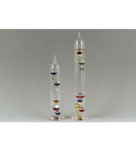Glas-Thermometer Galileo 34 cm bunt
