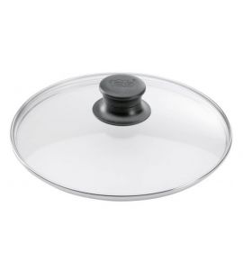 Glasdeckel mit Edelstahlrand 20 cm