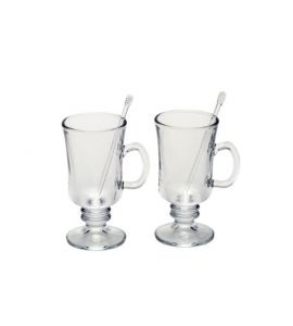 Grogglas mit Rührstäbchen 200 ml 2er-Set