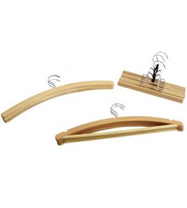 Hosenspanner Holz 3er-Set mit Filz