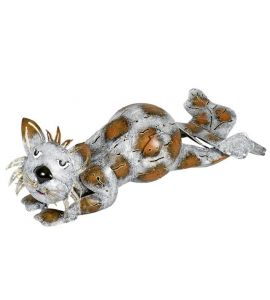 Katze liegend orange-weiss