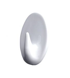 Klebehaken oval groß weiß 56x35 mm