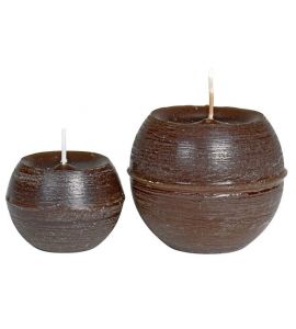 Kugelkerze 6 cm dunkelbraun