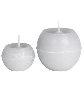 Kugelkerze 6 cm grau