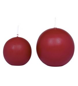 Kugelkerze 6 cm bordeaux