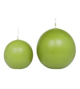 Kugelkerze 8 cm olivgrün