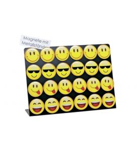 Magnet Smiley Kunststoff sortiert