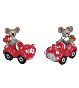 Maus im Auto 5x3x4cm