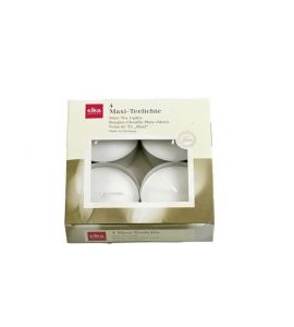 Maxi-Teelicht 6 cm weiß 4er-Set