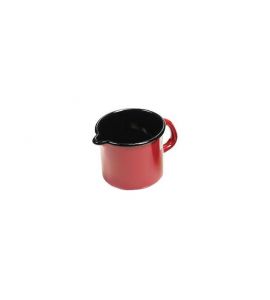 Milchtopf mit Ausguss Emaille 0,5 ltr.