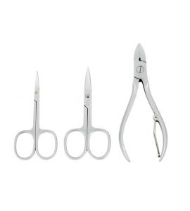 Nagelschere gebogen matt verchromt 10 cm