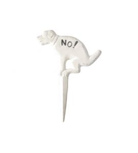 No Hund Antik weiss