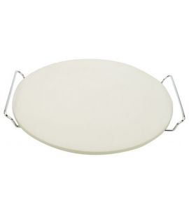 Pizzastein rund 33 cm mit Halter