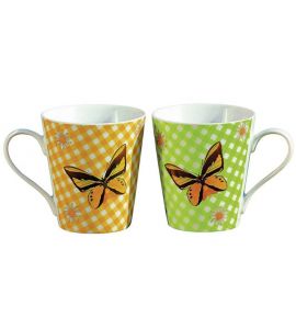 Porz.Becher Schmetterling sort