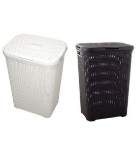 Rattan Wäschebox 60l creme