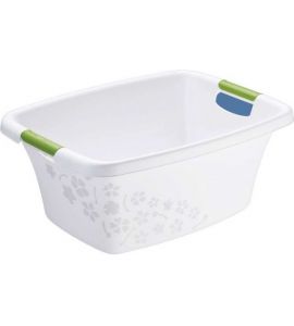 Rotho Wanne Flowers 25 ltr. weiß