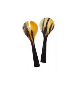 Salatbesteck rund Horn 22 cm