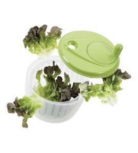 Salatschleuder mit Kurbel grün