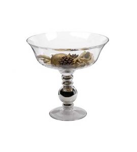 Schale silber ø 32 cm, H 30 cm