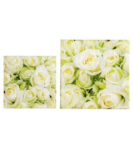 Zellt.Serv. 25x25 Rose weiß