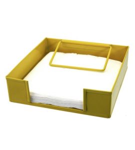 Serviettenhalter Zink gelb 18x18 cm