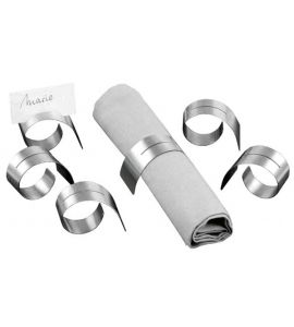 Serviettenringe Edelstahl 6er-Set