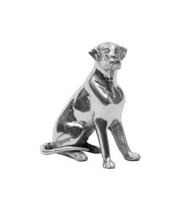 Skulptur Boxer, silber