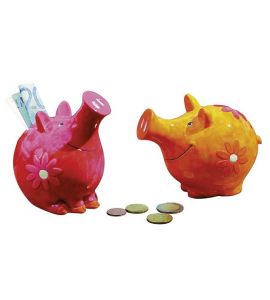 Spardose Schwein sort 12cm