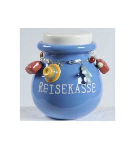 Spartopf Reisekasse bl/weiß