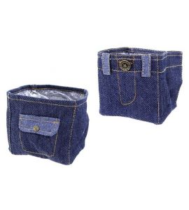 Stoff-Übertopf Jeans Pocket so