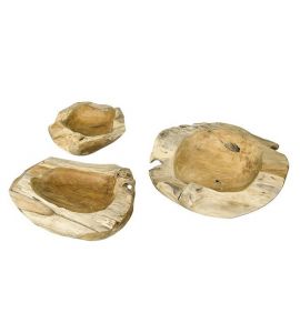 Teak-Wurzelschale 30 cm natur