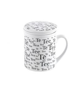 Teebecher m.Sieb+Deckel 10cm