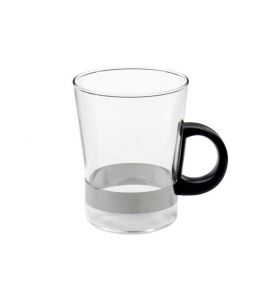 Teeglas Edelstahl/schwarz