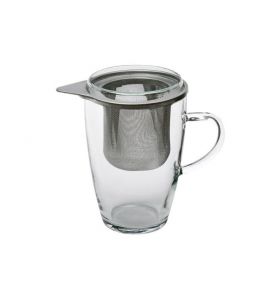 Teeglas m Metallsieb u.D. Lyra