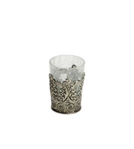 Teelichthalter Antik silber 7,5x9 cm