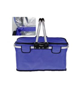 Thermo-Einkaufskorb Alu blau